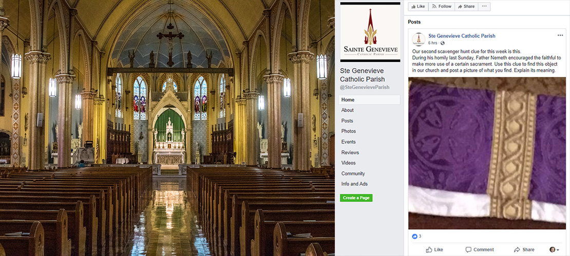 Ste. Genevieve Parish uses social media to put on a scavenger hunt for the sacred