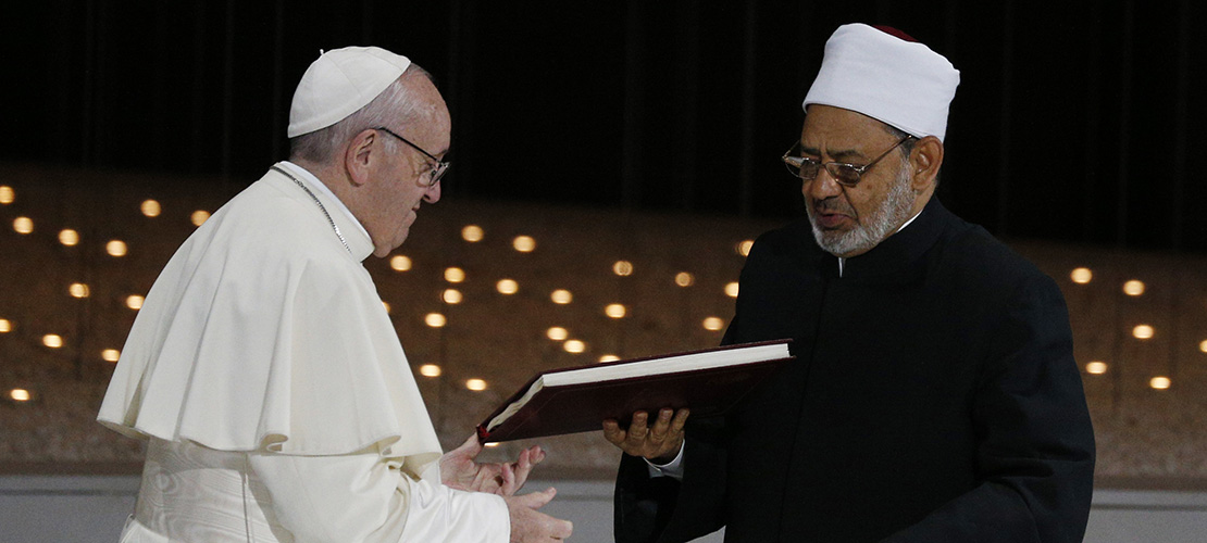 True belief leads to respect, peace, pope says at interreligious meeting