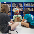 Volunteers transform school’s library/learning center