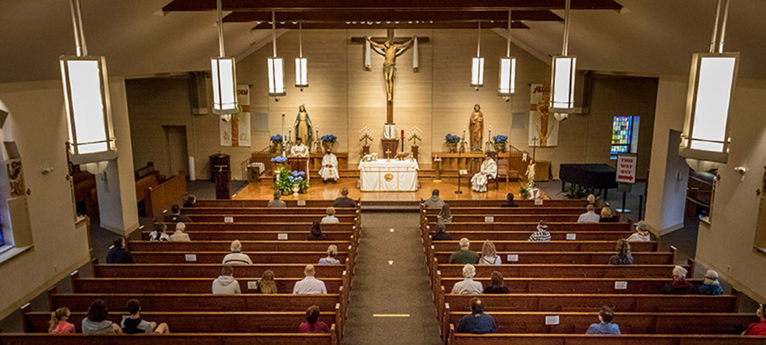 Clockwork-like procedures in place as parish returns to public Masses