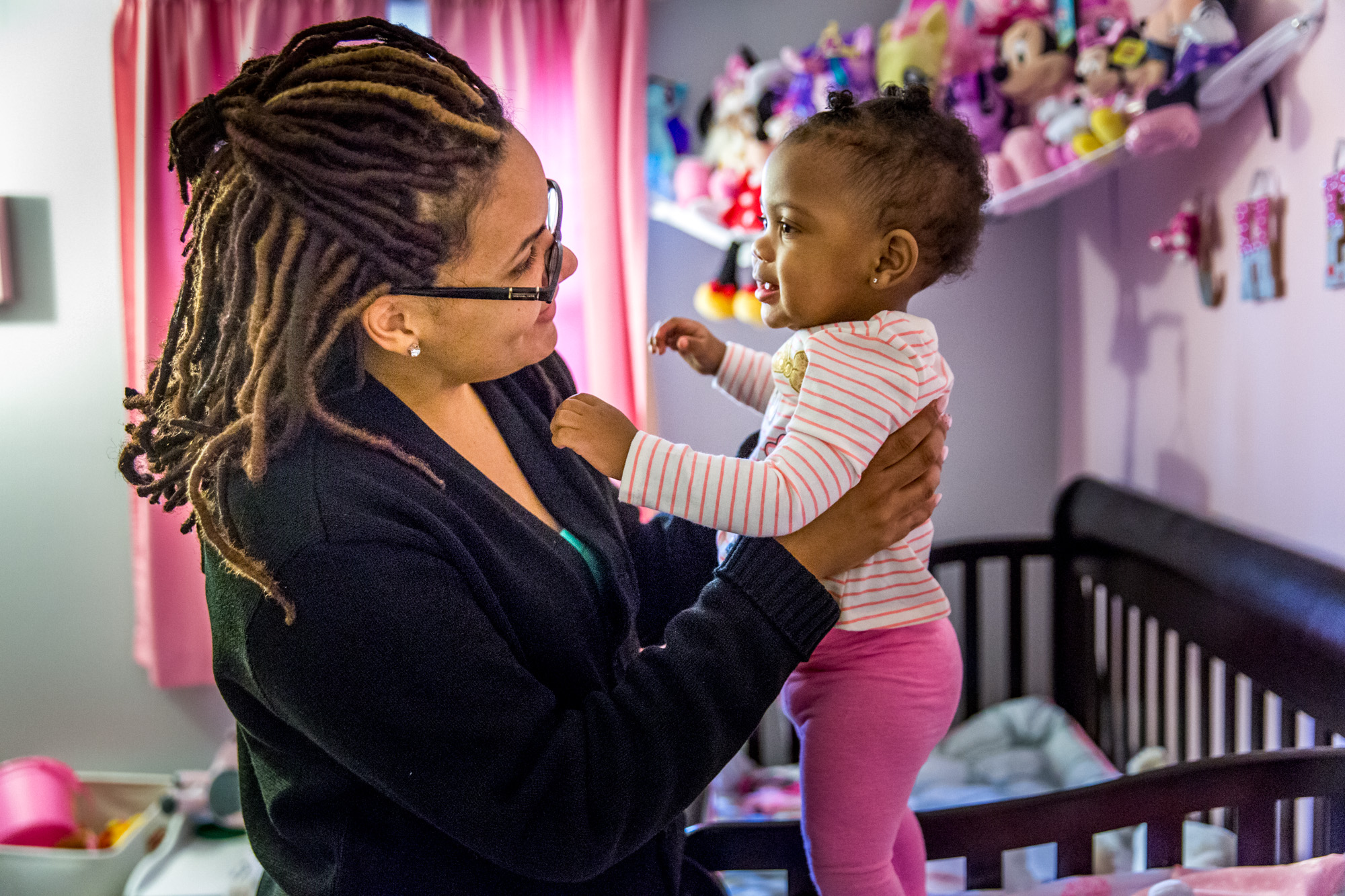 Chanelle Blair missed several months of work after her daughter Chayenne was born, leaving the family financially stretched. She received assistance for diapers
from the St. Louis Diaper Bank and Parents as Teachers.