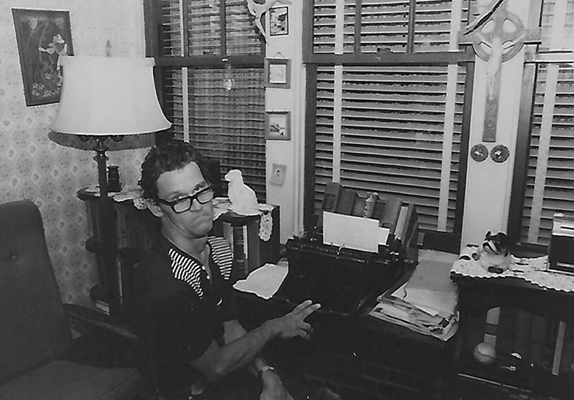 John R. Groebl, nicknamed “Brother” by his family, was dedicated to writing with a typewriter, which he used by steadying his wrist and typing with one finger.