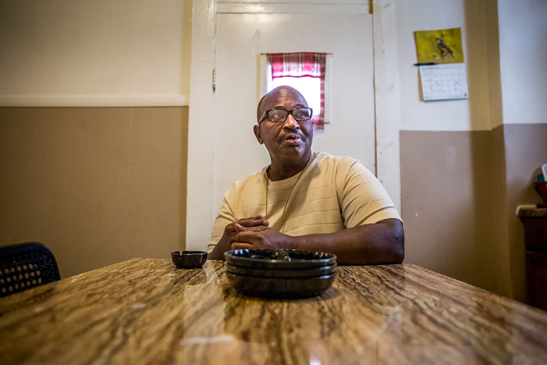 Brian Culton, a former Marine, fell on hard times after his employer died costing him not only shelter but income. Through help from St. Patrick Center, Brian lives humbly in a south city apartment which he maintains with great care and pride. 