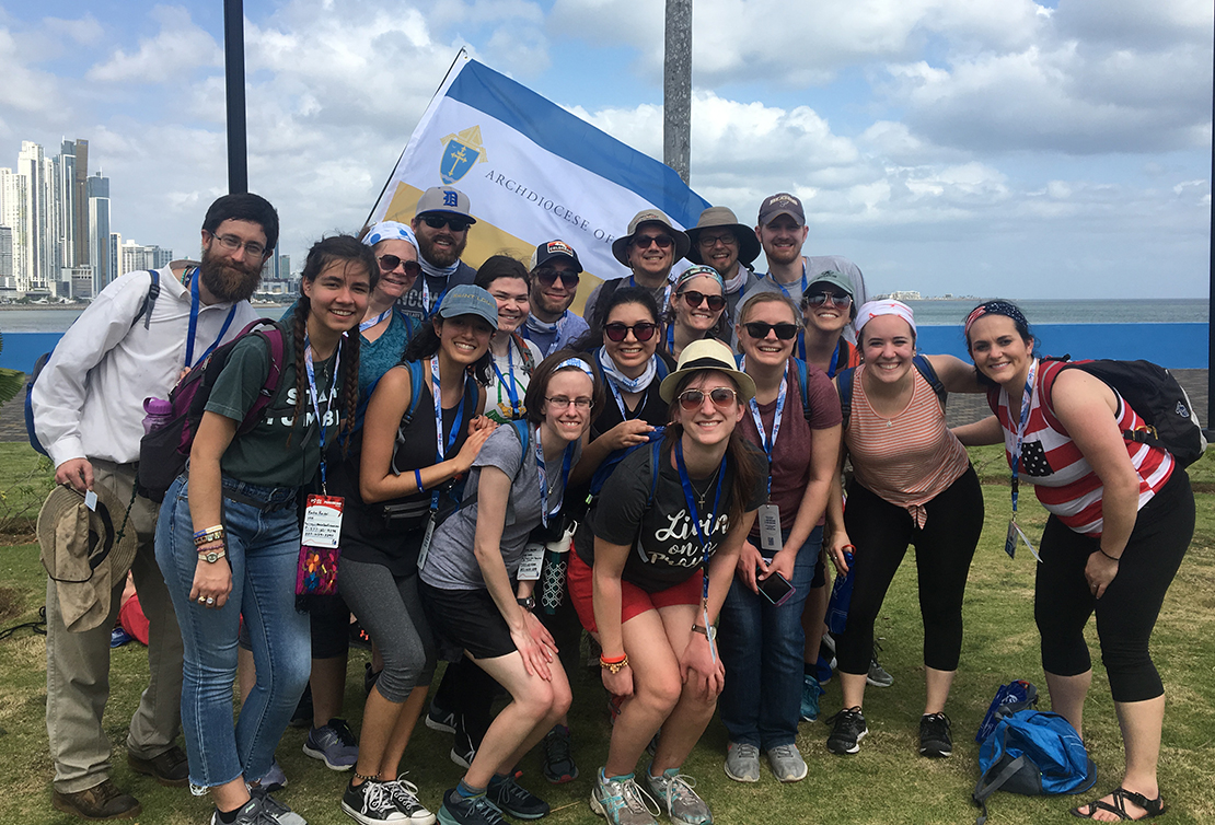Young adults from the Archdiocese of St. Louis attended World Youth Day in Panama in January. The trip was organized by the archdiocesan Office of Young Adult Ministry.