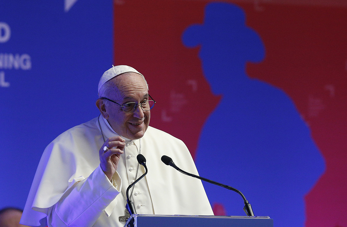 Pope Francis addressed the governing council of the International Fund for Agricultural Development Feb. 14 at the headquarters of the U.N. Food and Agriculture Organization in Rome. Sustainable development in rural areas is key to making poverty and hunger a thing of the past, the pope said.