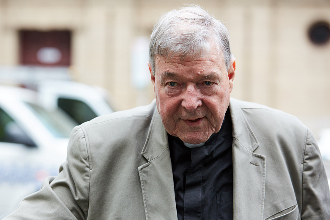 Australian Cardinal George Pell arrived at the County Court in Melbourne Feb. 26. An Australian court found Cardinal Pell guilty on five charges related to the sexual abuse of two 13-year-old boys. Sentencing is expected in early March, but the cardinal’s lawyer has announced plans to appeal the conviction.
