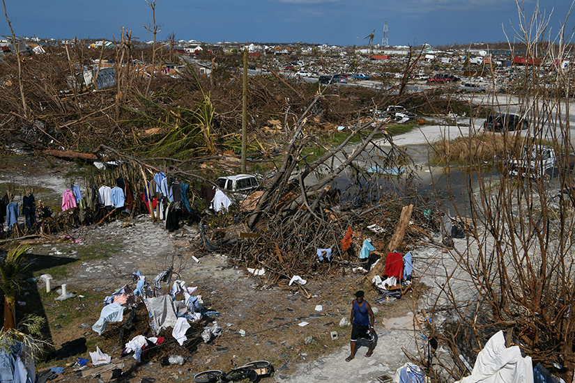 Catholic Relief Services is coordinating aid for communities impacted by Hurricane Dorian, such as this area in Marsh Harbour, Bahamas.