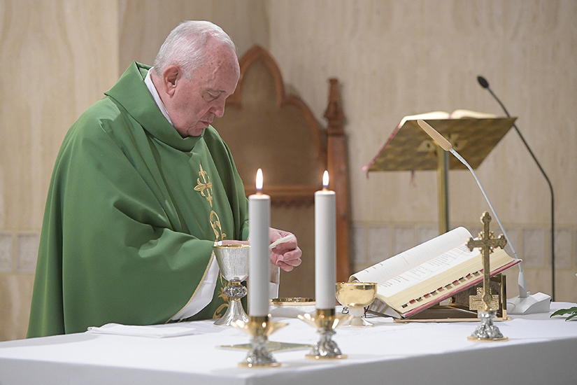 Pope Francis celebrated morning Mass in the chapel of his residence, the Domus Sanctae Marthae, at the Vatican Oct. 29.