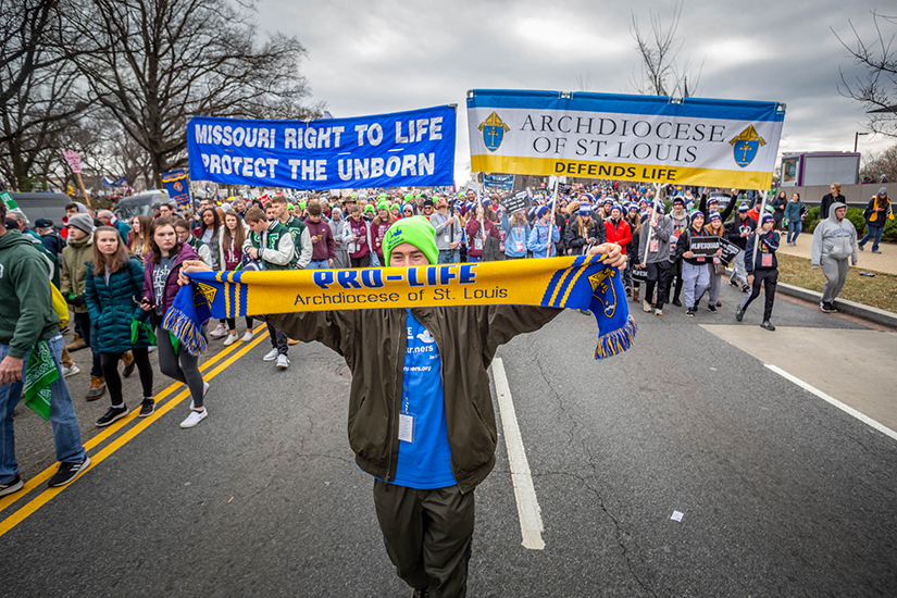 Michael Forget Jr. from St. John Paul II Peparatory School walked in the March for Life in Washington, D.C. on Jan. 24. More than 2,400 people were part of the Generation Life pilgrimage, which is sponsored by the archdiocesan Office of Youth Ministry.