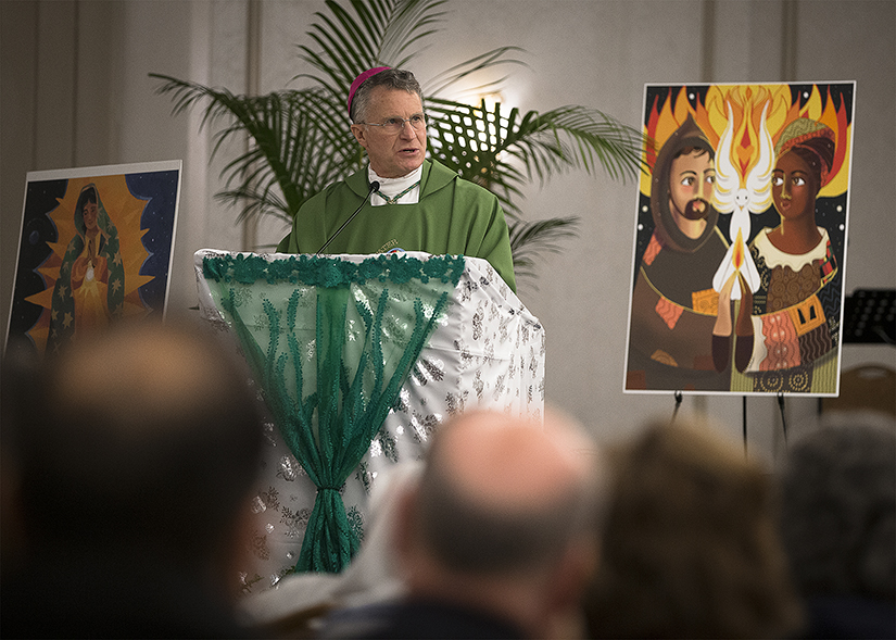 Archbishop Timothy P. Broglio of the U.S. Archdiocese for the Military Services delivered the homily during morning Mass Jan. 27 at the Catholic Social Ministry Gathering in Washington. The gathering is the largest Church-sponsored assembly of social justice advocates.