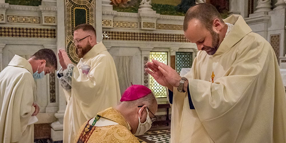 Two men ordained for the Archdiocese of St. Louis leave behind successful careers in answering ...