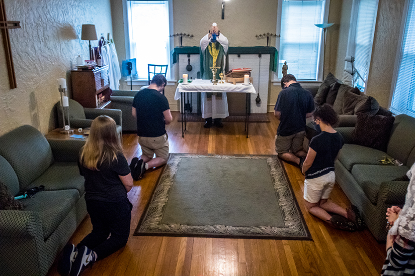 Students at the University of Missouri-St. Louis attended Mass at the Newman Center on campus. The Newman Center, supported by the Annual Catholic Appeal, seeks to be present and provide a faith community for students.