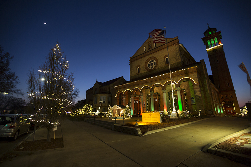 Our Lady of Sorrows Parish in St. Louis is lighting up the church with a Christmas lights display, hoping to be a beacon of hope for parishioners and neighbors. It’s more than just something pretty to be enjoyed — it’s an act of evangelization, said pastor Father Sebastian Mundackal.