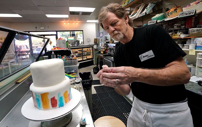 Baker Jack Phillips decorated a cake in his Masterpiece Cakeshop in 2017 in Lakewood, Colo. In a 7-2 decision June 4, the Supreme Court sided with the baker, who refused to make a wedding cake for a same-sex couple. The case put anti-discrimination laws up against freedom of speech and freedom of religious expression. 