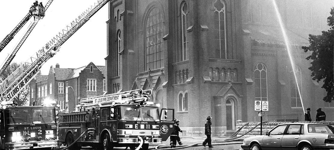 Cathedral fire in Paris reminiscent of blaze at St. Anthony of Padua Church in St. Louis