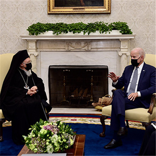 Patriarch discusses climate, world peace, other issues with Biden, Blinken