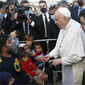 Attack causes of migration, not those forced to flee, pope says on Lesbos