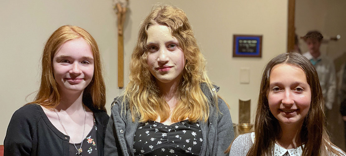 Sixth-grader receives sacraments of initiation at Ephiphany of Our Lord after friends introduce her to the Catholic faith