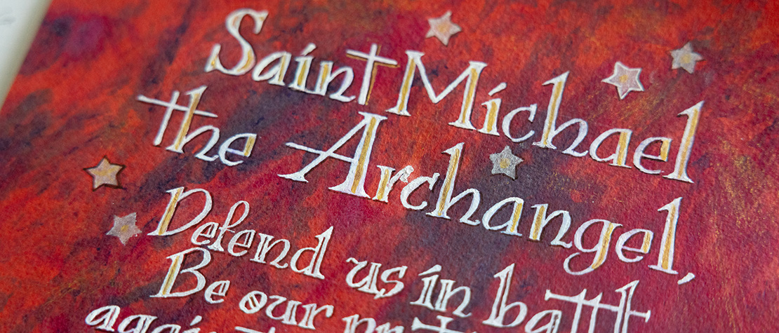 Calligrapher Carol Savage finds joy in blending her Catholic faith, artistic talents