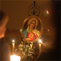 Honoring the Blessed Virgin Mary in anticipation of the birth of Christ