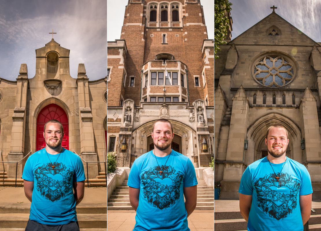 Adam Yancey enjoys visiting various churches for daily Mass. The student at Truman State University has attended Mass at at least 40 churches in the archdiocese.