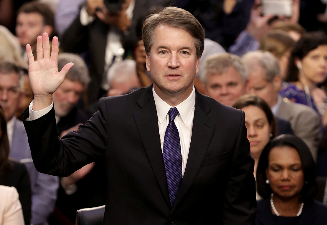 U.S. Supreme Court nominee Judge Brett Kavanaugh was sworn in before the Senate Judiciary Committee during his Supreme Court confirmation hearing Sept. 4 in Washington. 