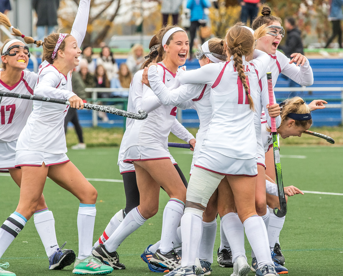 Villa Duchesne celebrated after winning its second consecutive state championship in field hockey, defeating MICDS 1-0.