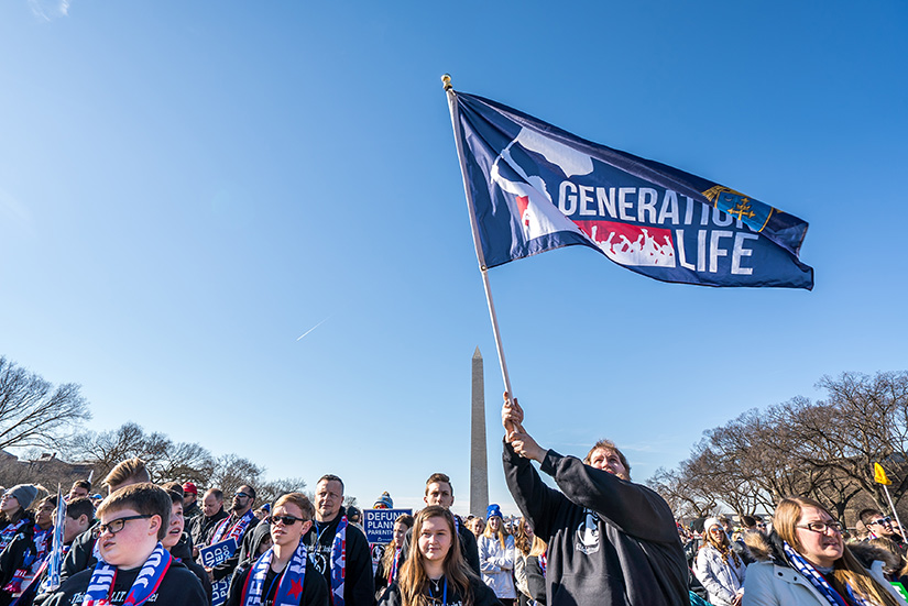 Michael Throm from St. Joseph Parish in Imperial was among Generation Life advocates who attended the rally on the National Mall prior to the March for Life Jan. 19. The annual pro-life event draws hundreds of thousands of people every January on the anniversary of the Roe vs. Wade decision.
