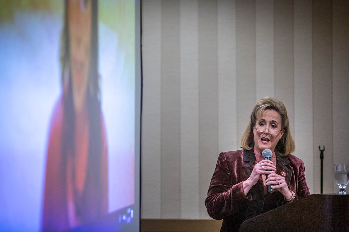 U.S. Rep. Ann Wagner, R.-Mo., gathered pro-life leaders at the Holiday Inn in Sunset Hills on Feb. 20. She spoke to Melissa Ohden, a survivor of a failed abortion attempt, who Skyped into the meeting. Wagner is the co-sponser of HR 962, the Born-Alive Abortion Survivors Protection Act.