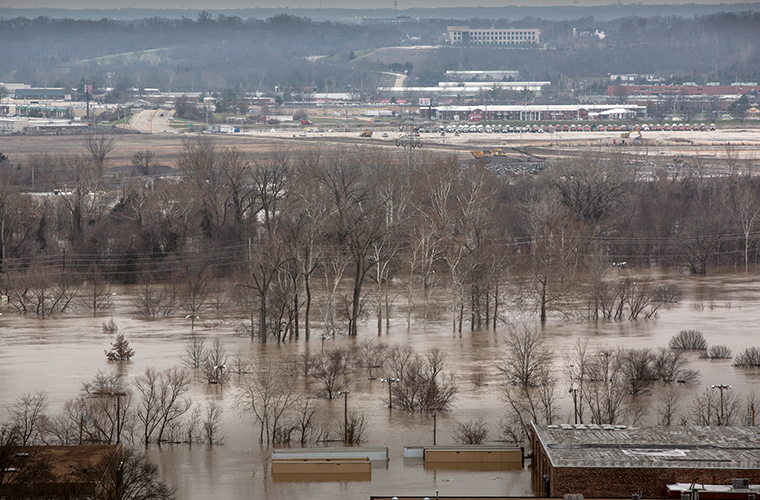 The Meramec River flooded Fenton and Valley Park in December, 2015. “These are no longer 500-year floods. These are the new norm,” said Jack Fishman, who is organizing the St. Louis Climate Summit at St. Louis University.