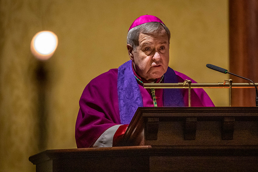 Archbishop Robert J. Carlson gave the homily at the first night of the annual Advent Novena at Kenrick-Glennon Seminary Dec. 4.  Records indicate that the novena was performed as early as 1819 at St. Mary’s of the Barrens in Perryville, the site of the first seminary of the Diocese of St. Louis and operated by the Vincentians. 