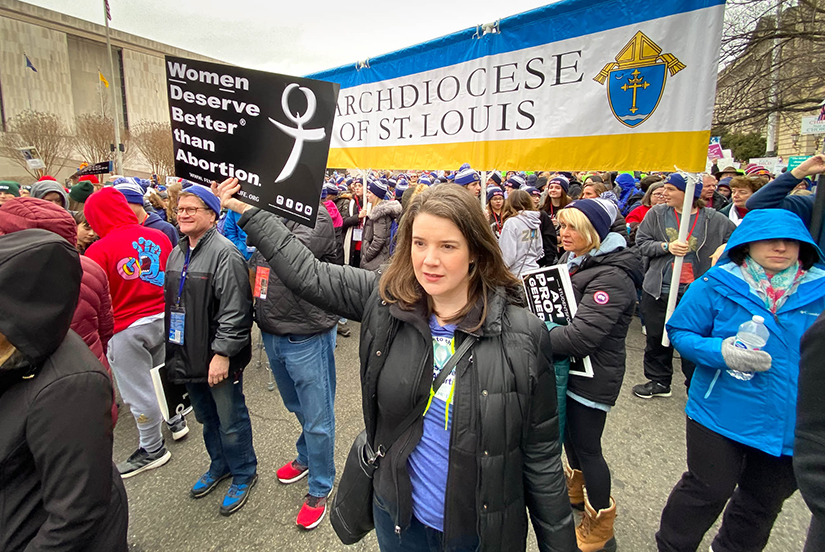 State Representative Mary Elizabeth Coleman walked along Constitution Avenue in March for Life pilgrimage in Washington, D.C. on Friday, Jan. 24, 2020.