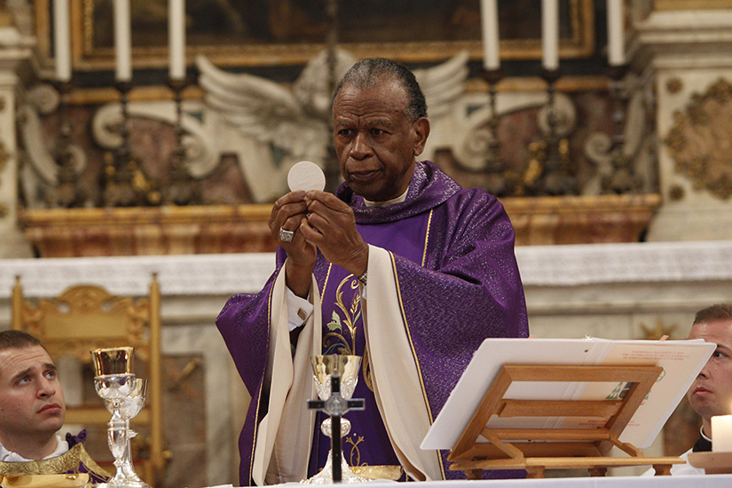 Bishop Edward K. Braxton of Belleville, Ill., concelebrated the Eucharist during Mass with other U.S. bishops from Illinois, Indiana, and Wisconsin at the Basilica of St. John Lateran in Rome Dec. 11, 2019. The bishops were making their "ad limina" visits to the Vatican.