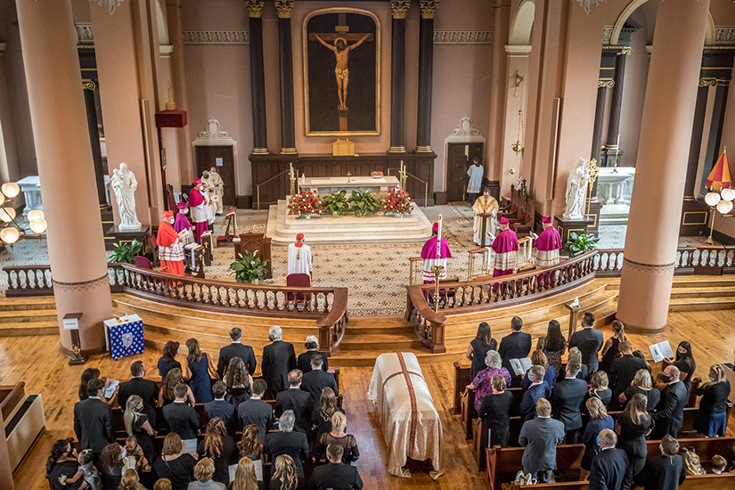 A funeral Mass for Charles Drury was held at the Basilica of Saint Louis, King of France (Old Cathedral) in St. Louis Sept. 11. Drury, who died Sept. 7, was remembered for the example he set with his faith and insistence on caring for others.
