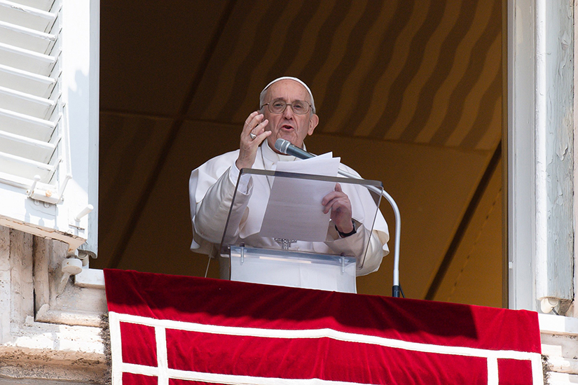 Pope Francis led the Angelus from the window of his studio overlooking St. Peter’s Square at the Vatican June 18. After speaking about the day’s Gospel reading and leading the prayer, the pope expressed his closeness to the people of Cuba a week after protests erupted on the island nation.