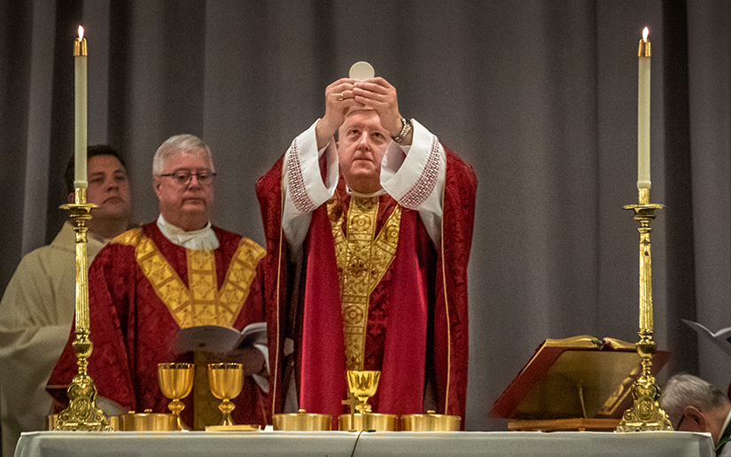 Archbishop Mitchell Rozanski celebrated Mass for the Gospel of Life Annual Prayer Breakfast at Ritz Carlton Hotel in Clayton on Sept. 14. 