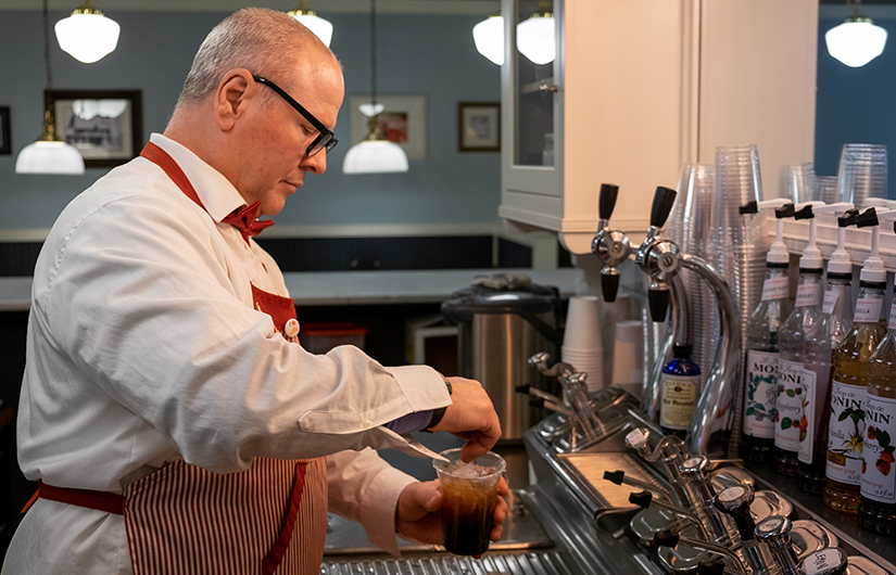 BJ Gebhart, an employee at Little O’s Old Time Soda Fountain in St. Charles, was a participant in the Saint Louis University Transformative Workforce Academy, which connects employers with people who were formerly in prison.
