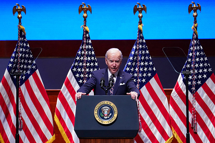 President Joe Biden delivered remarks at the National Prayer Breakfast on Capitol Hill in Washington Feb. 3.