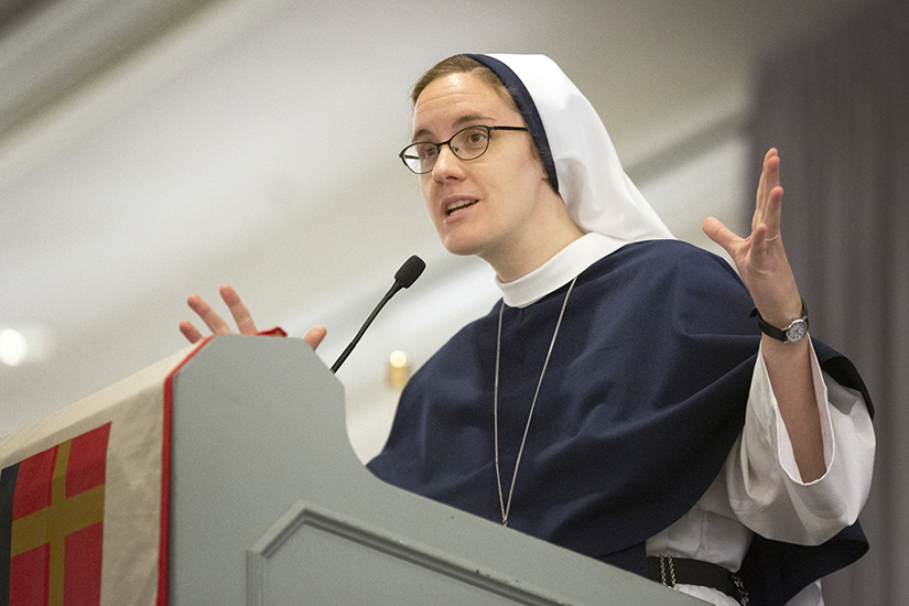 Sister Marie Veritas, of the Sisters of Life, delivered the keynote address during the Gospel of Life Prayer Breakfast on May 12 at The Ritz-Carlton in Clayton.