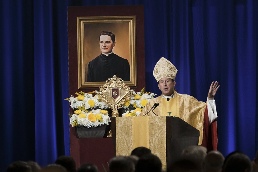 Bishop J. Mark Spalding of Nashville, Tenn., celebrated the opening Mass Aug. 2 at the Knights of Columbus Supreme Convention at Opryland in Nashville.