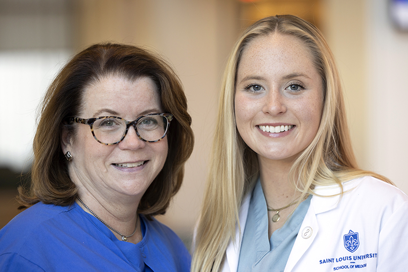 Dr. Catherine Wittgen, left, and her daughter, Victoria Wittgen, a medical student at Saint Louis University, are two of the three generations of Wittgens who have served in the medical field.
