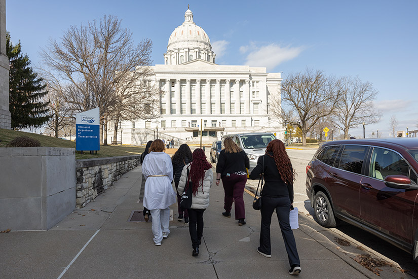 A group made its way to the the Missouri State Capitol to speak with legislators to address tuition equality for undocumented students Feb. 15 in Jefferson City.