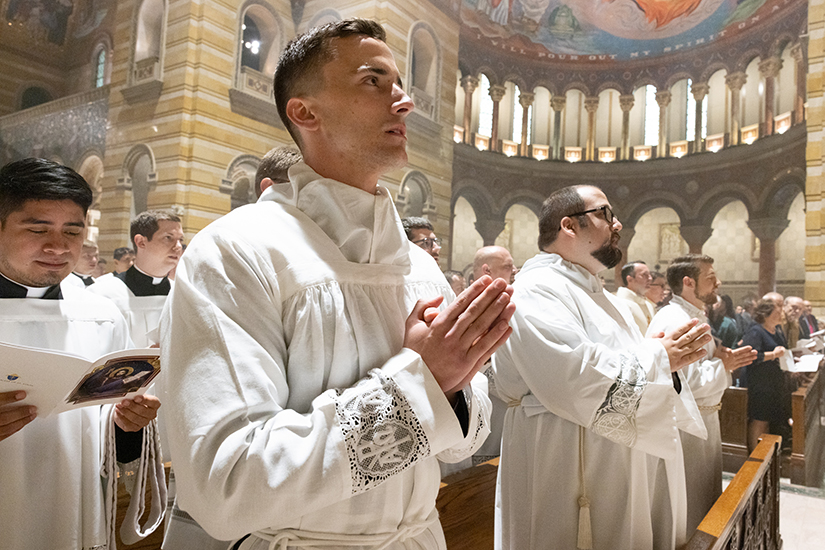 Joseph Martin, Robert Lawson and Jeffrey Fennewald were ordained to the transitional diaconate May 6 at the Cathedral Basilica of Saint Louis
