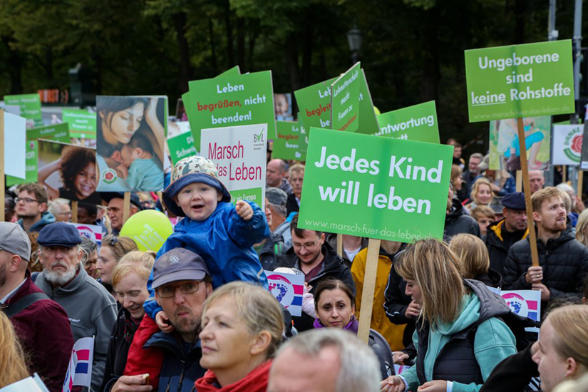 More than 6,000 people participated in the March for Life in two cities, Berlin and Cologne, Germany Sept. 16. The National Association for the Right to Live (Bundesverband Lebensrecht) organized both marches and said almost 4,000 people took to the streets in Berlin and about 2,800 in Cologne.