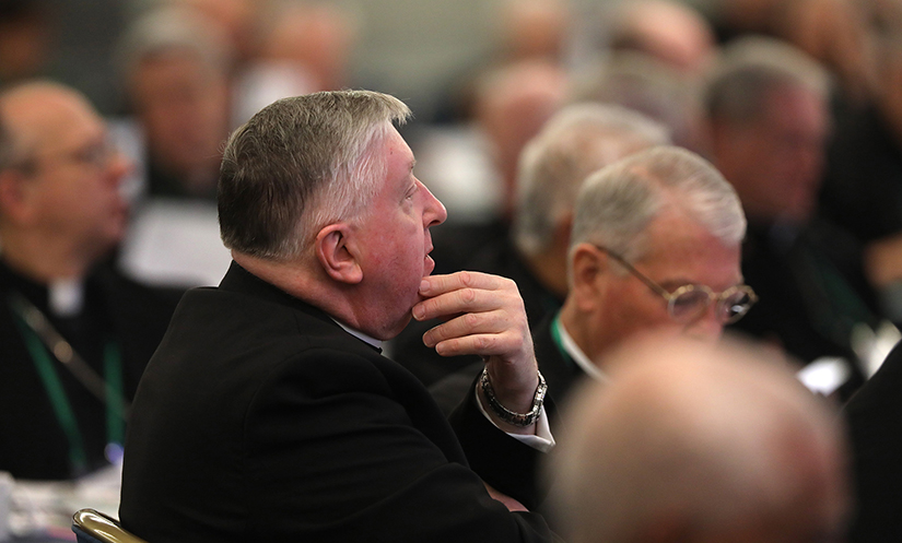 Archbishop Mitchell T. Rozanski attended a session of the fall general assembly of the U.S. Conference of Catholic Bishops Nov. 14 in Baltimore.