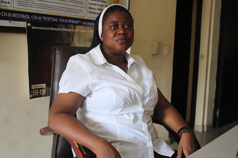Sister Gertrude Elelegu is project manager for the human trafficking initiative run by Sisters of St. Louis at Bakhita Villa in Lagos, Nigeria.