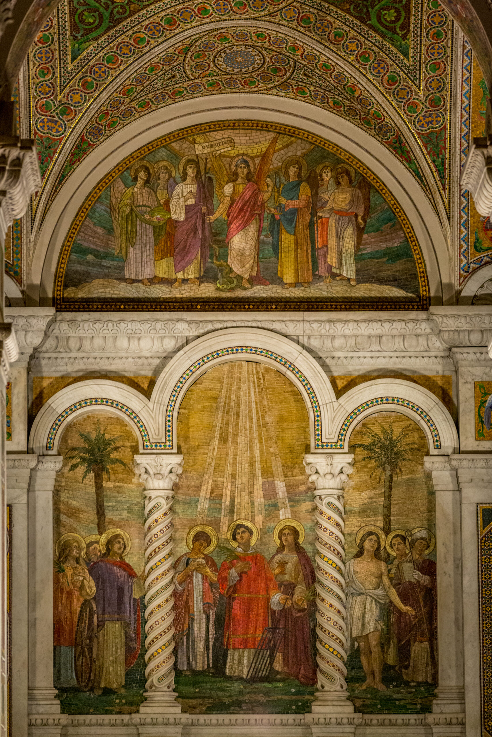 Mosaics in the All Saints Chapel of the Cathedral Basilica of Saint Louis. (It was designed by Louis Comfort Tiffany.)  The chapel is located inside the Cathedral Basilica of Saint Louis in St. Louis, MO on Wednesday, April 14, 2021.